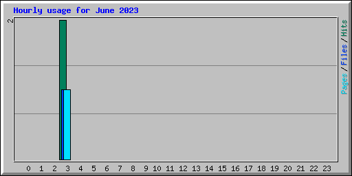 Hourly usage for June 2023