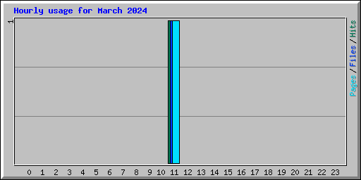 Hourly usage for March 2024