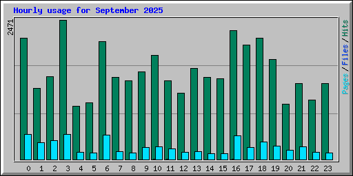 Hourly usage for September 2025