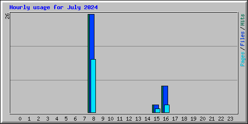 Hourly usage for July 2024