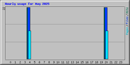 Hourly usage for May 2025
