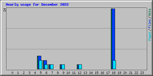 Hourly usage for December 2022