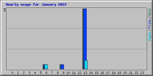 Hourly usage for January 2023